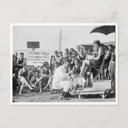 Carte Postale Traitements À La Plage, 1922 (Devant)