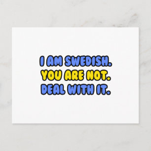 Carte Postale Traiter Avec Elle ... Drôle suédois