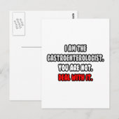Carte Postale Traiter Avec Elle ... Gastro-entérologue drôle (Devant / Derrière)