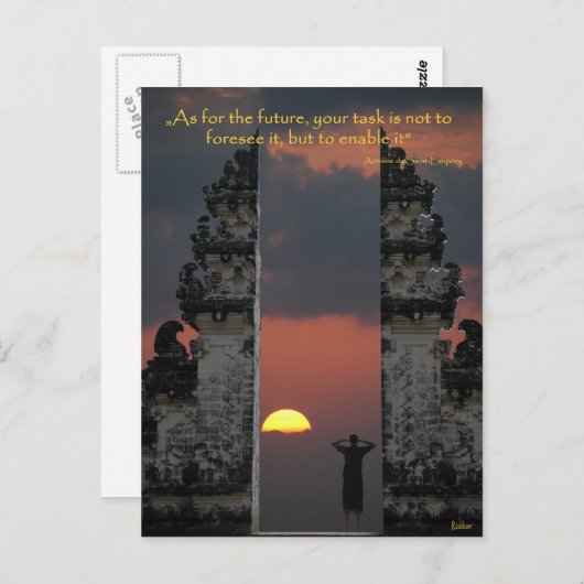 CARTE POSTALE TRAITER L'AVENIR (Devant / Derrière)