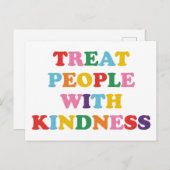 Carte Postale Traiter Les Gens Avec Gentillesse (Devant / Derrière)