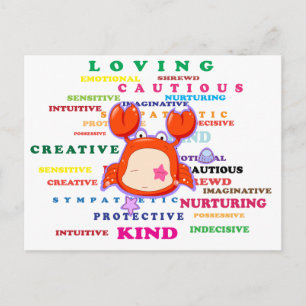 Carte Postale Traits des signes du cancer du zodiaque