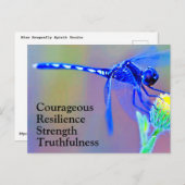 Carte postale Traits d'esprit du dragon bleu (Devant / Derrière)