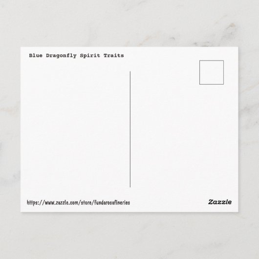 Carte postale Traits d'esprit du dragon bleu (Dos)