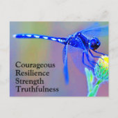 Carte postale Traits d'esprit du dragon bleu (Devant)