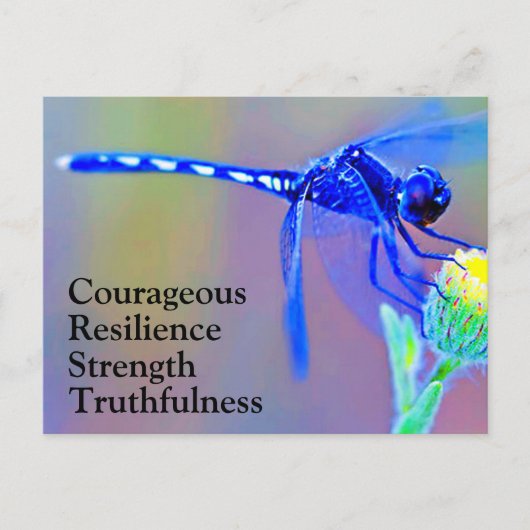 Carte postale Traits d'esprit du dragon bleu (Devant)