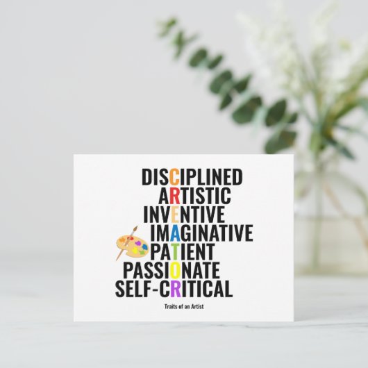 Carte Postale Traits d'un artiste (Debout devant)