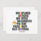 Carte Postale Traits d'un artiste (Devant / Derrière)