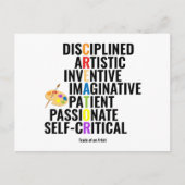 Carte Postale Traits d'un artiste (Devant)