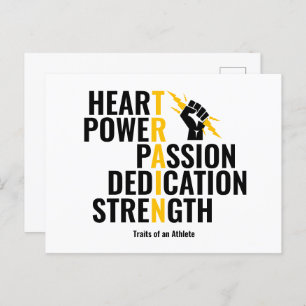 Carte Postale Traits d'un athlète