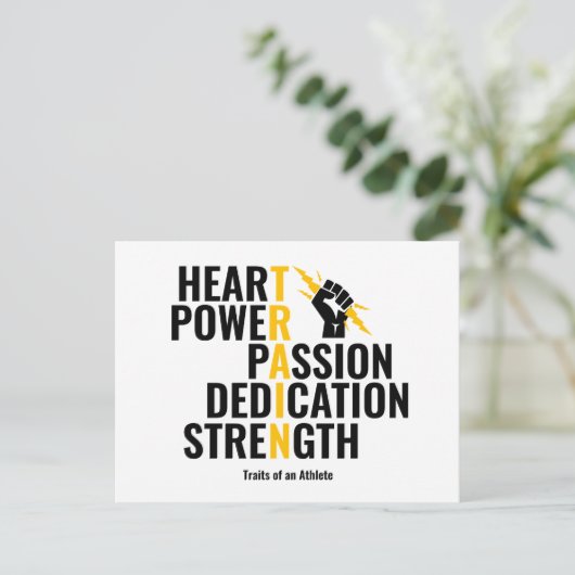 Carte Postale Traits d'un athlète (Debout devant)