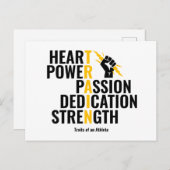 Carte Postale Traits d'un athlète (Devant / Derrière)