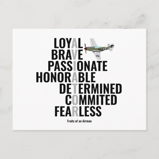 Carte Postale Traits d'un aviateur (Devant)
