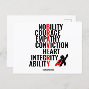 Carte Postale Traits d'un héros