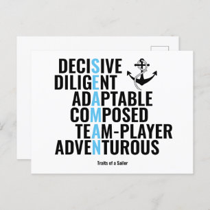 Carte Postale Traits d'un marin