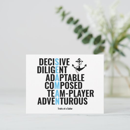 Carte Postale Traits d'un marin (Debout devant)