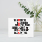 Carte Postale Traits d'un psychopathe (Debout devant)