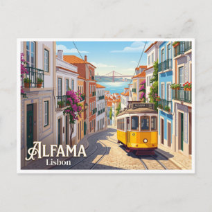 Carte Postale Tram 28 à Alfama Lisbonne Portugal