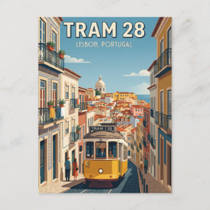 Carte Postale Tram 28 Lisbonne Portugal