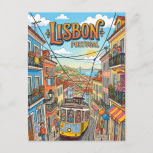 Carte Postale Tram 28 Lisbonne Portugal