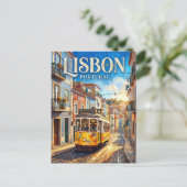 Carte Postale Tram 28 Portugal (Debout devant)