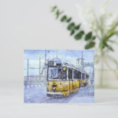Carte Postale Tram Budapest, Hongrie (Debout devant)