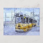Carte Postale Tram Budapest, Hongrie (Devant)
