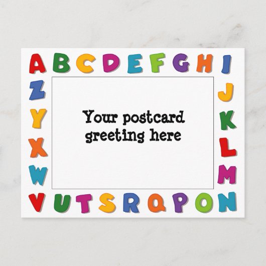 Carte Postale Trames de lettres (Devant)