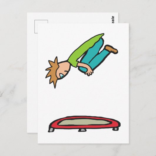 Carte Postale Trampoline (Devant / Derrière)