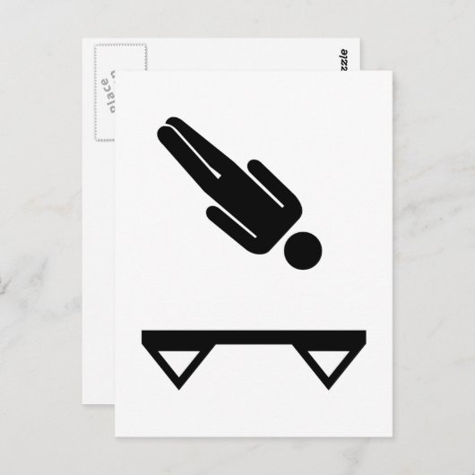 Carte Postale Trampoline (Devant / Derrière)