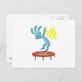 Carte Postale Trampoline pour enfants Kokopelli (Devant / Derrière)