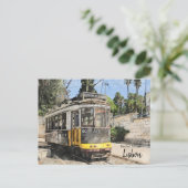 Carte postale Trams de Lisbonne (Debout devant)