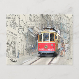 Carte Postale Trams de Porto Portugal