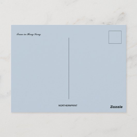 Carte Postale Tramway à Hong Kong (Dos)