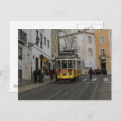 Carte Postale Tramway à Lisbonne (Devant / Derrière)