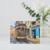 Carte Postale Tramway à Lisbonne Portugal (Debout devant)