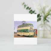 Carte Postale Tramway Blackpool (Debout devant)