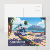 Carte Postale Tramway de Kagoshima Japon (Devant / Derrière)
