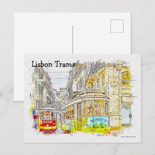 Carte Postale Tramway de Lisbonne (Devant / Derrière)
