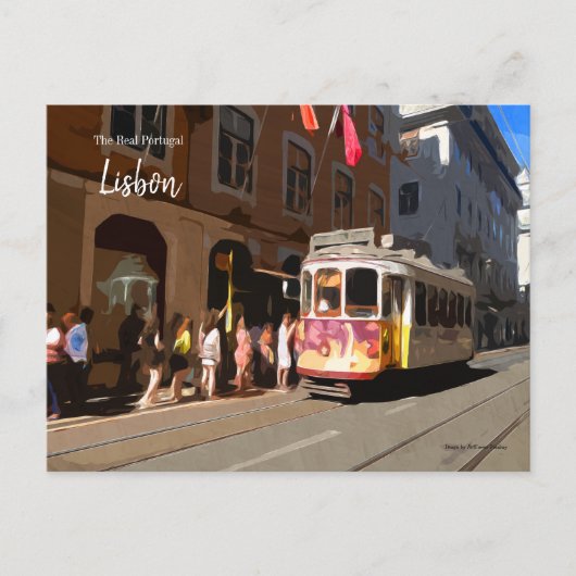 Carte Postale Tramway de Lisbonne (Devant)