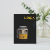 Carte Postale Tramway de Lisbonne jaune - LISBOA (Debout devant)