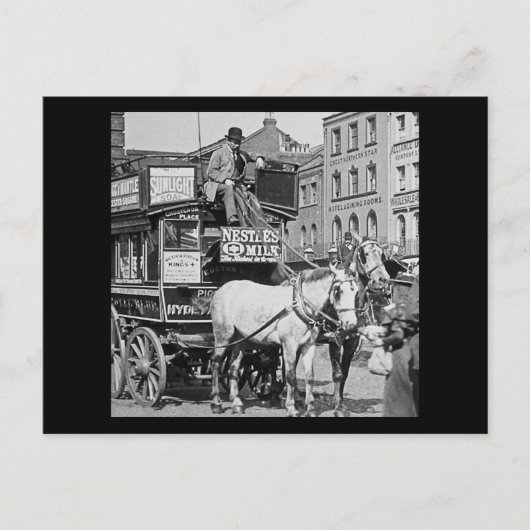 Carte Postale Tramway de Magic Lantern Slide Kings Cross London  (Devant)