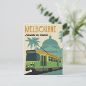 Carte Postale Tramway de Melbourne, Flinders Street (Debout devant)