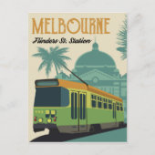 Carte Postale Tramway de Melbourne, Flinders Street (Devant)