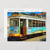 Carte Postale Tramway de rue à Lisbonne (Devant / Derrière)