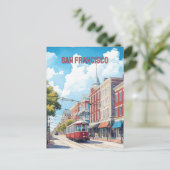 Carte Postale Tramway de San Francisco (Debout devant)