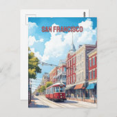 Carte Postale Tramway de San Francisco (Devant / Derrière)