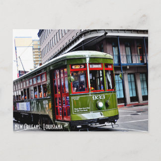 Carte Postale Tramway de St. Charles à La Nouvelle-Orléans, LA