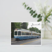 Carte Postale tramway de zürich (Debout devant)
