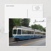 Carte Postale tramway de zürich (Devant / Derrière)